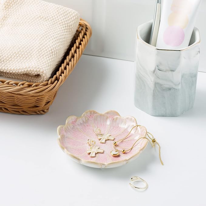 BEUNAIZER Jewelry Dish Tray, Ring Dish, Ceramic Trinket Tray, Key Bowl