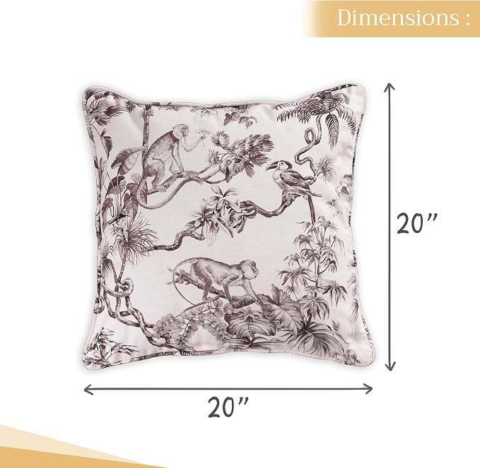 Maison d' Hermine Throw Pillow Covers 100% Cotton (20" x 20" - Pack of 1)