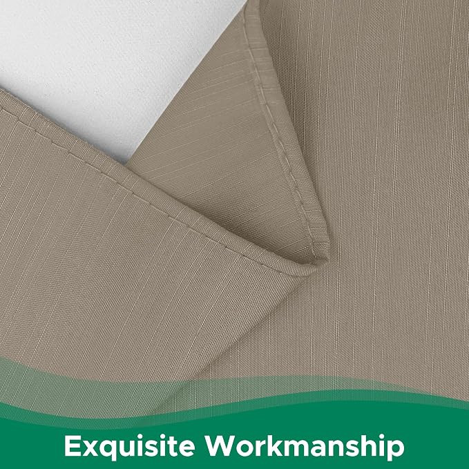 Wrap Around Queen Size Bed Skirt 15 Inch Drop-Elastic Dust Ruffle Taupe | Adjustable Pleated Bedskirt-Easy Fit Wrinkle Resistant Washable Hotel Quality Fabric Bed Skirting-Master Guest Bedroom Rental