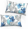 Outdoor Lumbar Pillow Covers 12”x20”, Rectangle Throw Pillow Covers for Patio Furniture, Decorative Lumbar Cushion Case for Garden Balcony Couch Office Chair, Pack of 2, Clemens Noir Blue