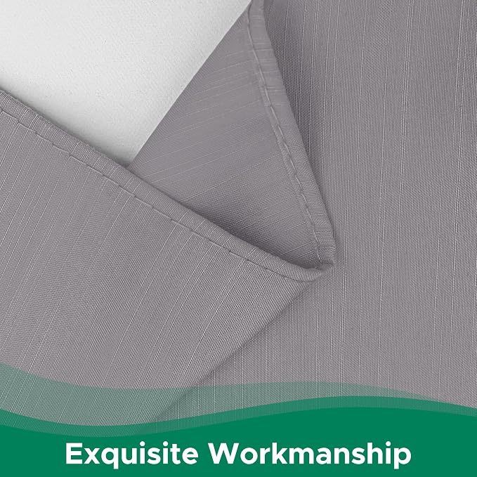 Wrap Around Queen Size Bed Skirt 17" Drop-Elastic Dust Ruffle Silver Grey | Adjustable Pleated Bedskirt-Easy Fit Wrinkle Resistant Washable Hotel Quality Fabric Bed Skirting-Master Guest Bedroom Rental