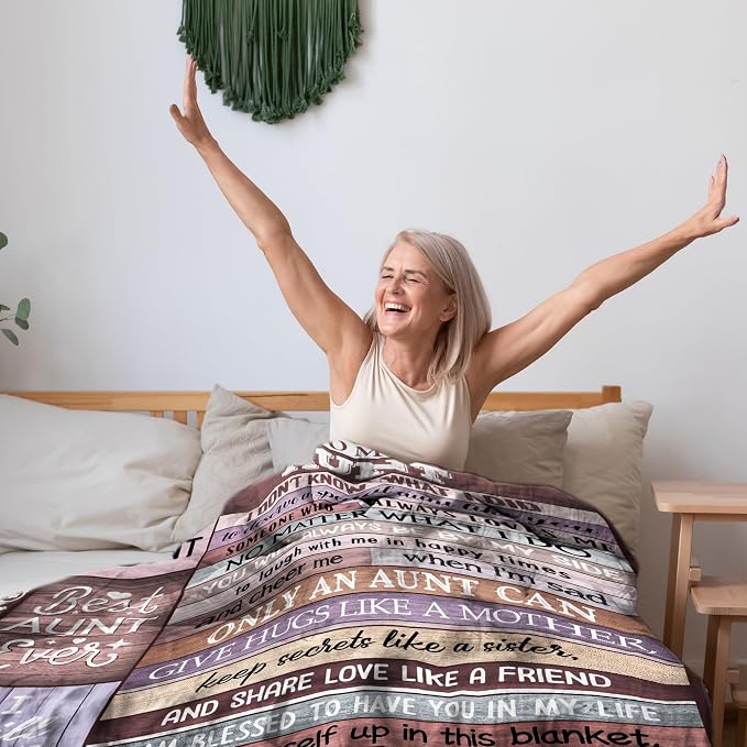 Aunt Gifts, Best Auntie Ever Gifts, Gifts for Aunts from Niece, Aunt Birthday Gifts, Auntie Gift Ideas, Aunt Gifts for Christmas Mothers Day Birthday Throw Blanket 50"x60"
