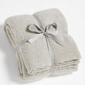 CYMULA Super Soft Knit Throw Blanket Twin Size Light Grey-Lightweight Plush Fuzzy Fluffy Warm Cozy Blankets and Throws for Sofa Bed All Season Use, 60x80 inches