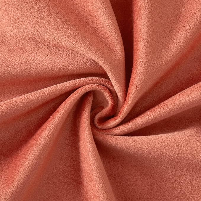 JUSPURBET 24x24 Euro Velvet Throw Pillow Covers Set of 2,Apricot