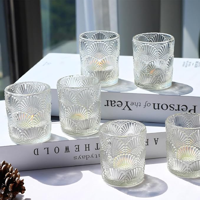 Woho 12pcs Clear Votive Candle Holders, Tealight Candle Holder for Wedding