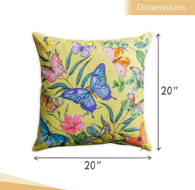 Maison d' Hermine Throw Pillow Covers 100% Cotton (20" x 20" - Pack of 1)