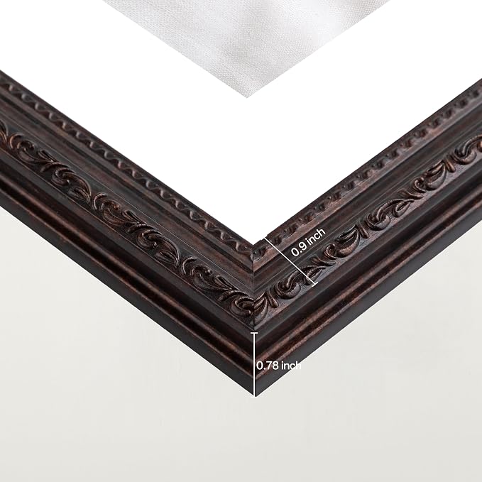 eletecpro 11x14 Vintage Picture Frame, Glass Cover, Brown, 2-Pack