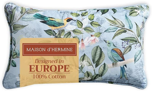Maison d' Hermine Throw Pillow Covers 100% Cotton (12" x 20" - Pack of 1)