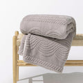 EverGrace Jacquard Reversible Sherpa Throw Blanket, 50" x 60", Silver Gray | Jacquard Sherpa Throw Blanket, Super Soft, Cozy Plush Blanket, Reversible Thick Warm Throw for Bed, Sofa, Living Room