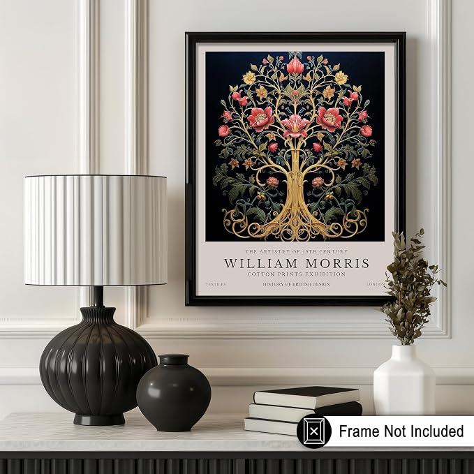 Poster Master Tree of Life Print - Flower & Tree Art - Botanical Exhibition Wall Design - Floral Illustration - Aesthetic Office or Bedroom Decor - 18x24 UNFRAMED Wall Decor