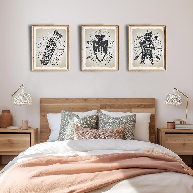 Native American Inspirational Quote Art Prints (Set of 6) - Unframed - 11x14s | Uplifting and Motivational Native American Wisdom for Home Decor | Farmhouse Wall Decor | Office Wall Decor