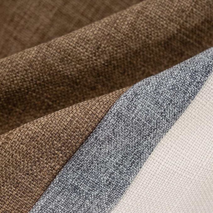 Yangest Patchwork Pillow Cover 20x20 Inch Luxury Cotton and Linen Cushion Cover Square Pillowcover for Couch Bedroom Living Room, Brown