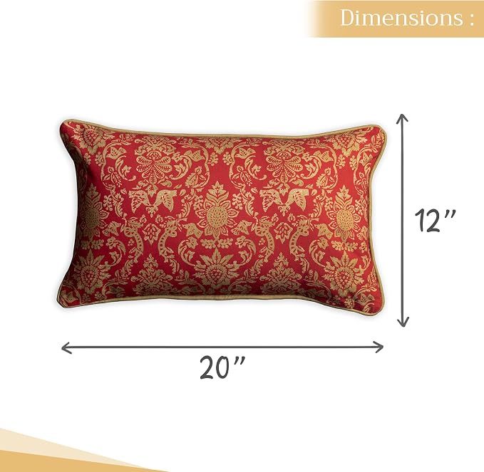 Maison d' Hermine Throw Pillow Covers 100% Cotton (12" x 20" - Pack of 1)
