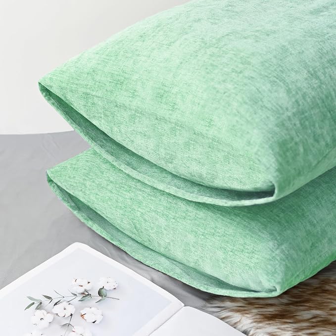 CaliTime Decorative Standard Throw Pillow Covers 26 X 20 Inches Grey Green