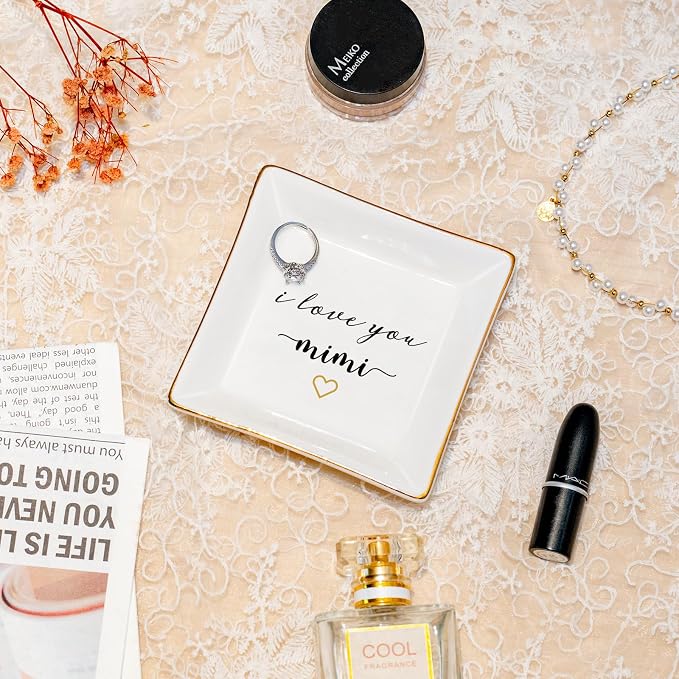 Mimi Gifts Ring Dish I Love You Mimi Jewelry Tray Grandmother Present