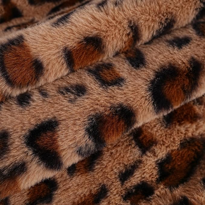 cygnus Set of 2 Cheetah Pillow Covers 18x18 Inch | Soft Faux Fur Leopard Print Throw Pillow Covers，Animal Print Pillowcase for Couch Sofa Bed Living Room Bedroom