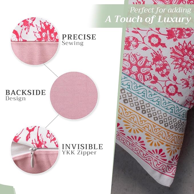 Maison d' Hermine Throw Pillow Covers 100% Cotton (20" x 20" - Pack of 1)