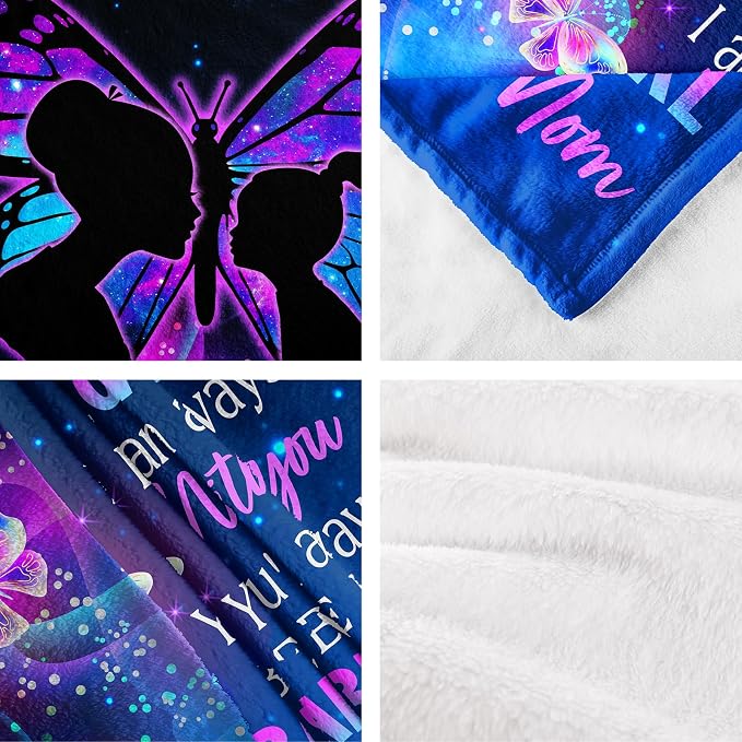 Daughter Gifts from Mom, Daughter Difts, Daughter Birthday Graduation Christmas Valentines Mothers Day Wedding Gifts, Soft Throw Blanket 60inx50in