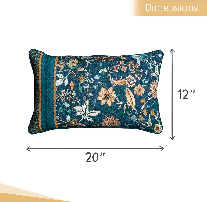 Maison d' Hermine Throw Pillow Covers 100% Cotton (12" x 20" - Pack of 1)
