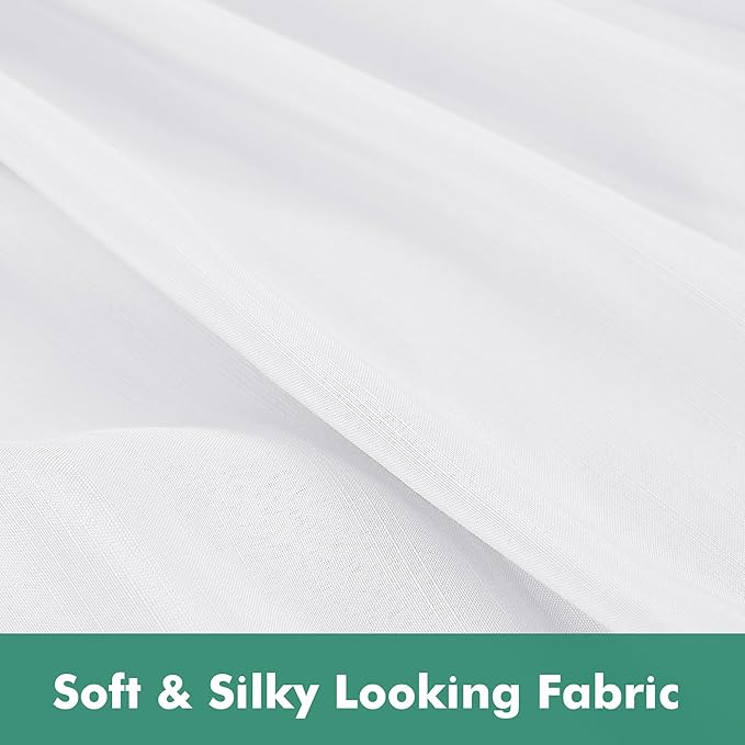Wrap Around Queen Size Bed Skirt Split Corner 16" Drop-Elastic Dust Ruffle | White Adjustable Pleated Bedskirt-Easy Fit Wrinkle Resistant Washable Fabric Bed Skirting-Master Guest Bedroom Rental Hotels