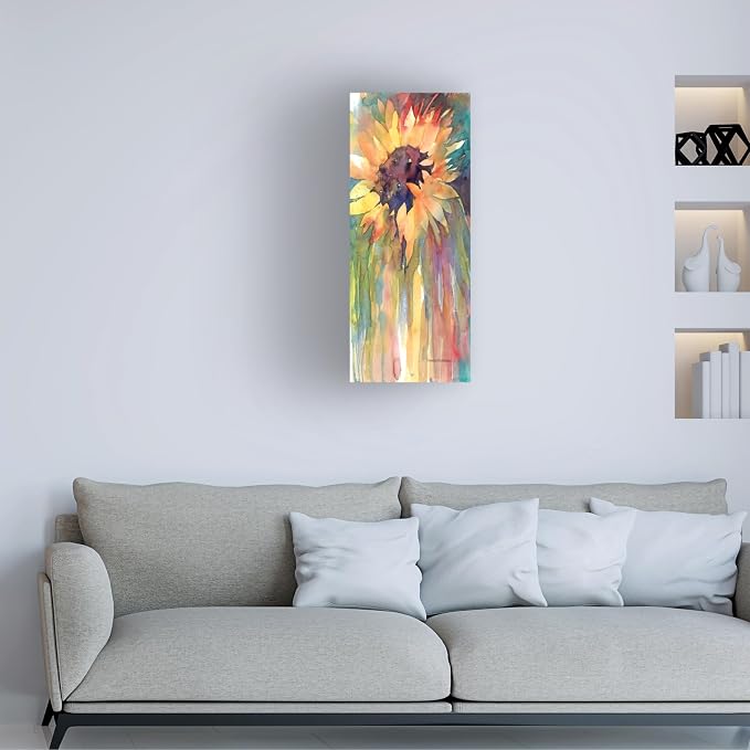 Wrapped Canvas Wall Art - Annelein Beukenkamp 'Rays Of Sun' Wall Art for Living Room, Bedroom, or Office Décor - 10x24