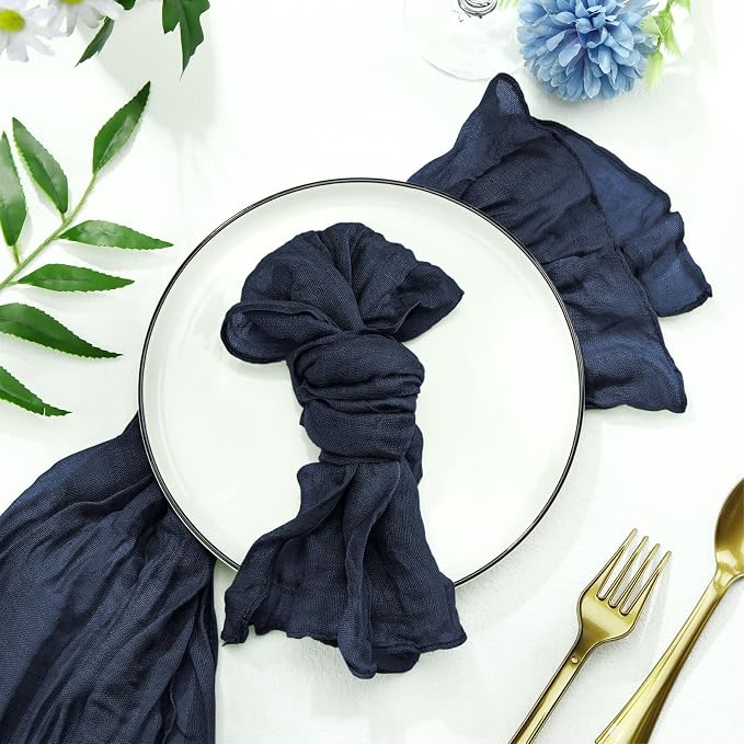 1 Pack Cheesecloth Table Runner 10Ft Christmas Gauze Boho Table Runners for Wedding Decor Bridal Shower Decorations Baby Shower Party(35" x 120")