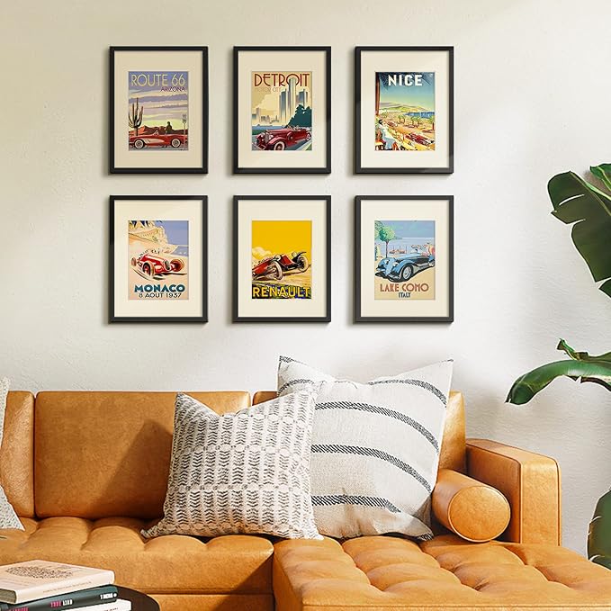 upsimples 12x16 Picture Frame Set of 10, Display Pictures 8.5x11 with Mat or 12x16 Without, Multi Photo Frames Collage for Wall Display, Black