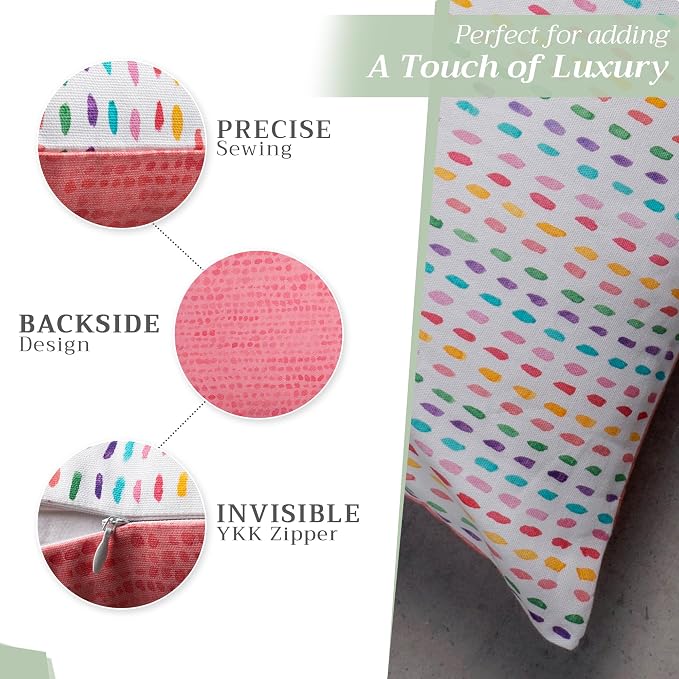 Maison d' Hermine Throw Pillow Covers 100% Cotton (12" x 20" - Pack of 1)