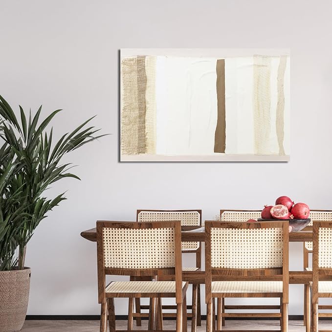 Canvas Wall Art Decor Large Wall Art for Living Room Brown And White Wall Art Decor Artwork for Walls Oversized Abstract Wall Art Prints Canvas Art Wall Decor 32"X48" Bedroom Office Wall Decor