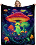 Mushroom Blanket Gifts For Women Girls Mushroom Blanket for Kids Plant Throw Blankets Decor for Home Office for Boys Men Unique Blankets Gift Ideas for Plant Lovers Christmas and Birthday(60X80 Inch)