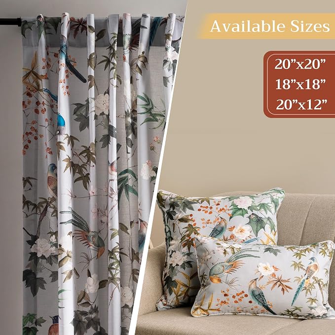 Maison d' Hermine Throw Pillow Covers 100% Cotton (18" x 18" - Pack of 1)
