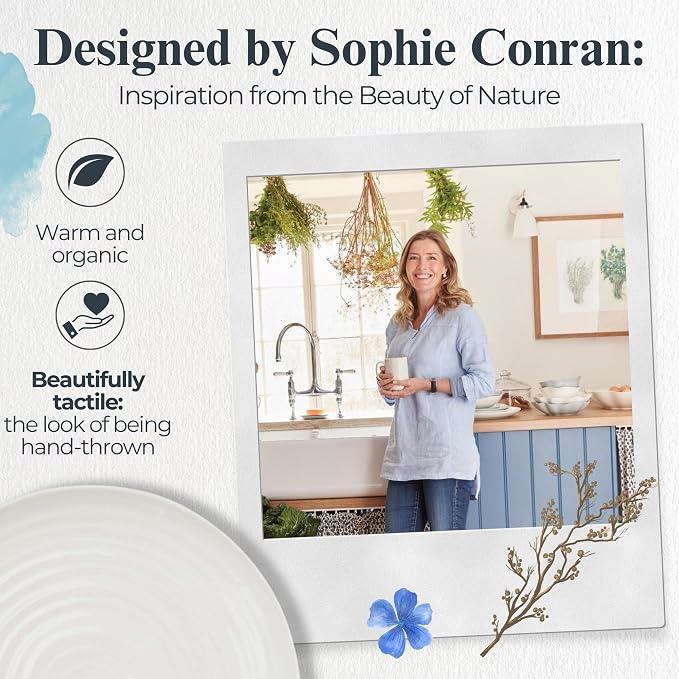 Portmeirion Sophie Conran Cake Stand, Mini, White | 6.5" Fine Porcelain Mini Cake Stand - Dishwasher Safe for Cakes, Cupcakes, Pastries, Desserts & Tea-Time Serving