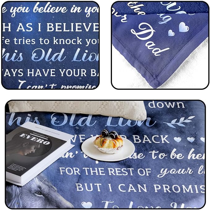 Gifts for Son, Son Gifts from Dad, Son Birthday Fathers Day Graduation Valentines, Soft Throw Blanket 60"x50"