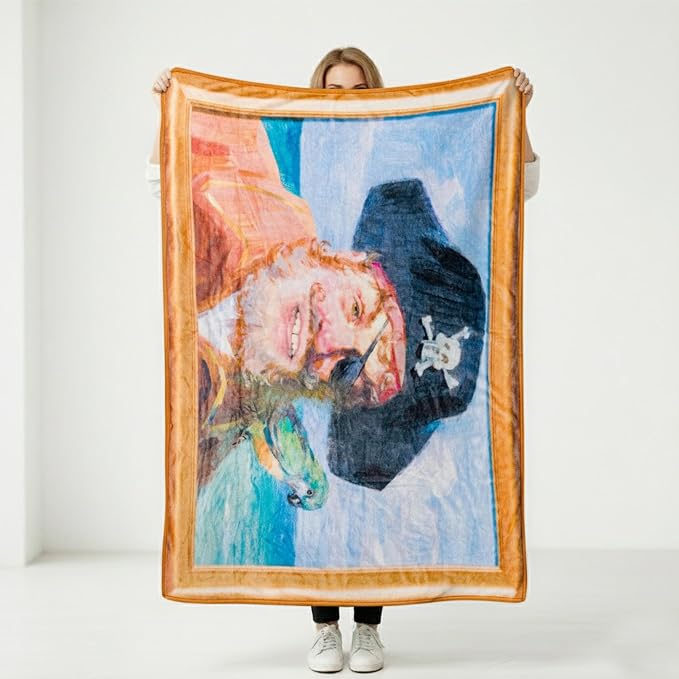Silver Buffalo Spongebob Squarepants Captain, Fleece Throw Blanket, 45x60in | Painty the Pirate, Soft and Cozy, 180 GSM