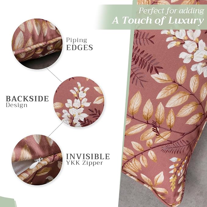 Maison d' Hermine Throw Pillow Covers 100% Cotton (12" x 20" - Pack of 1)