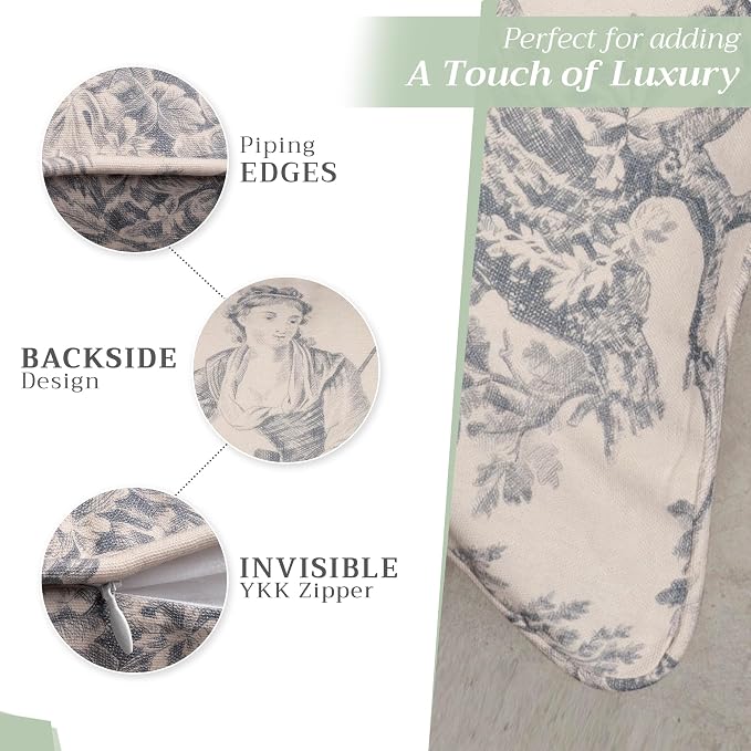 Maison d' Hermine Throw Pillow Covers 100% Cotton (20" x 20" - Pack of 1)