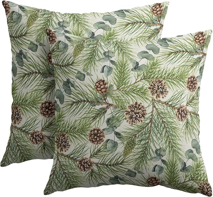 Winter Floral Pillow Covers 24x24 Inch 2Pcs