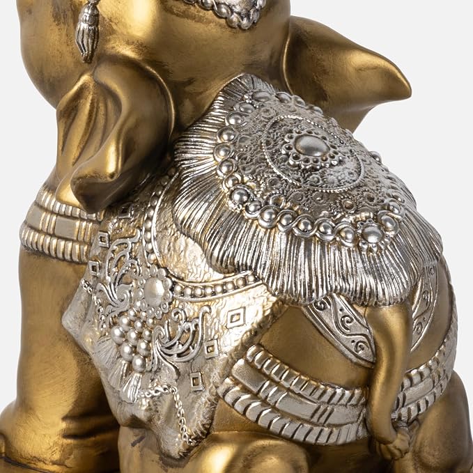Elephant Book Ends for Shelves, Vintage Decorative Bookends, Book Holders with Anti-Slip Pad for Book Lovers Heavy Book Stopper for Home Office Decor (Gold)