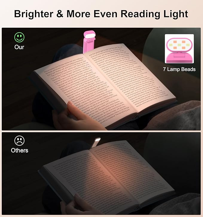 Gritin Reading Light, Rechargeable Book Light for Reading in Bed
