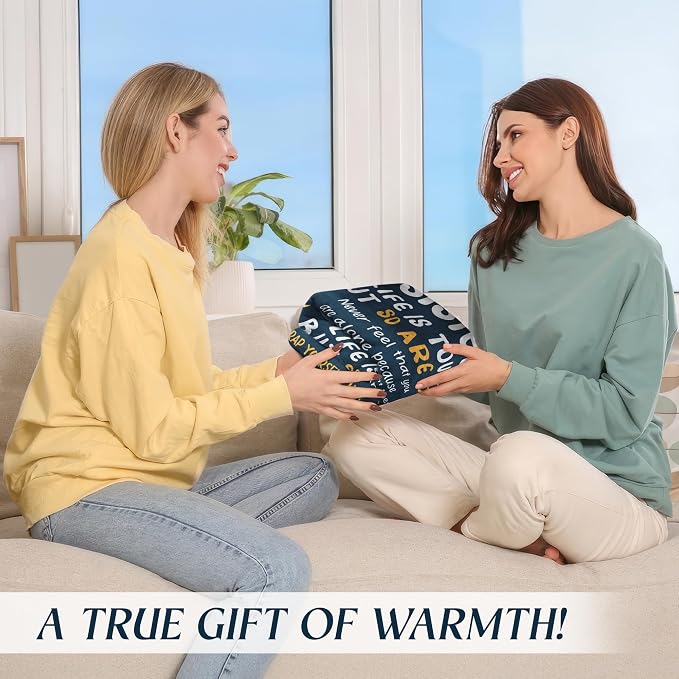 WRAPIX Mothers Day Sister Gifts for Women - Life is Tough But So are You Super Soft Fleece Throw Blanket for Couch Bed 60x80 in - Mother's Day Graduation Sister Birthday Gifts for Women Sisters
