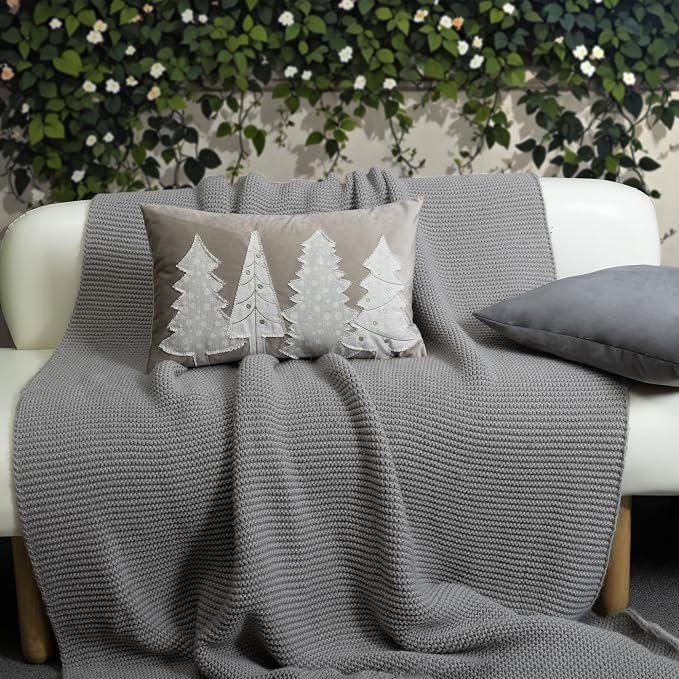 kxb OiseauVoler Christmas Trees Throw Pillow Covers Rectangular Pine Trees Cushion Covers Pillowcases for Decorative Pillows Bed Sofa Room Home Decor 12 x 20 Inches
