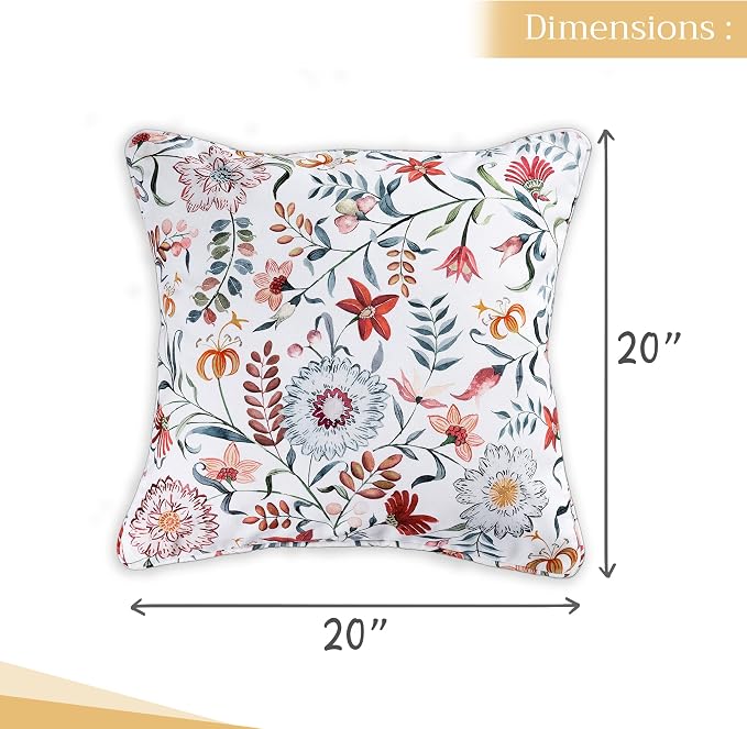 Maison d' Hermine Throw Pillow Covers 100% Cotton (20" x 20" - Pack of 1)