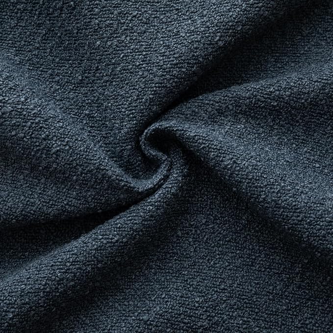 MANDIOO Pack of 2 Decorative Throw Pillow Covers Accent Solid Woven Textured Cushion Covers Pillow Cases Bedroom Living Room Sofa Home 20 x 20 Inch Blue