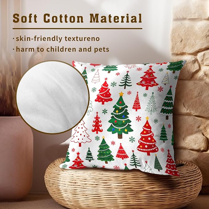 Giwawa Christmas Trees Double Sided Pillow Covers Set of 2