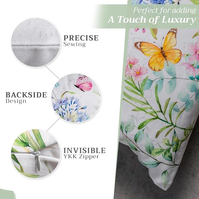 Maison d' Hermine Throw Pillow Covers 100% Cotton (12" x 20" - Pack of 1)