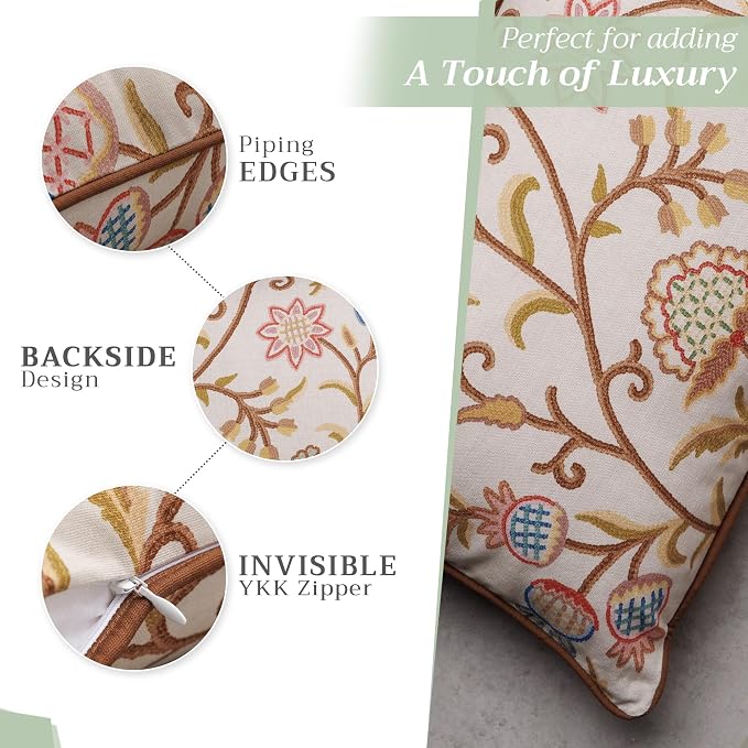Maison d' Hermine Throw Pillow Covers 100% Cotton (18" x 18" - Pack of 1)