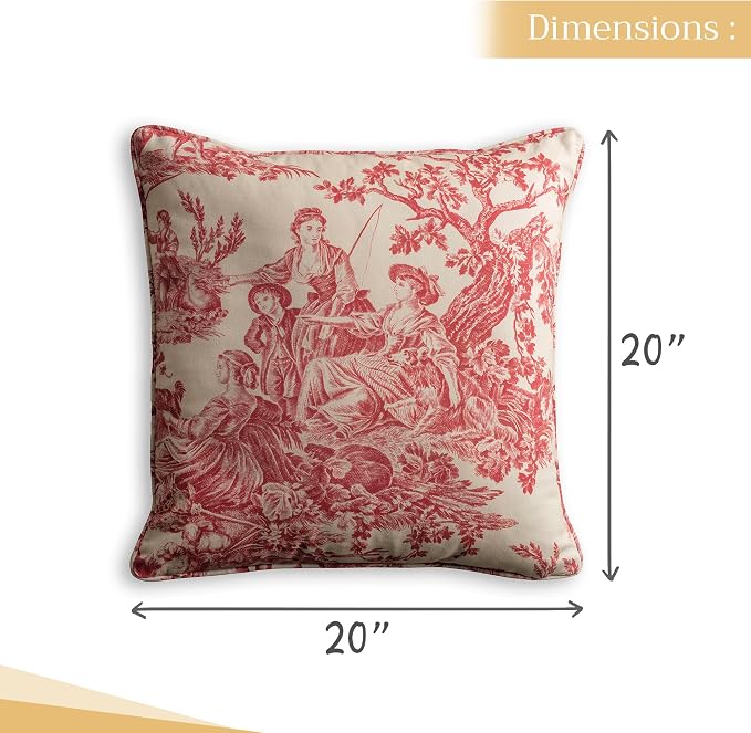 Maison d' Hermine Throw Pillow Covers 100% Cotton (20" x 20" - Pack of 2)