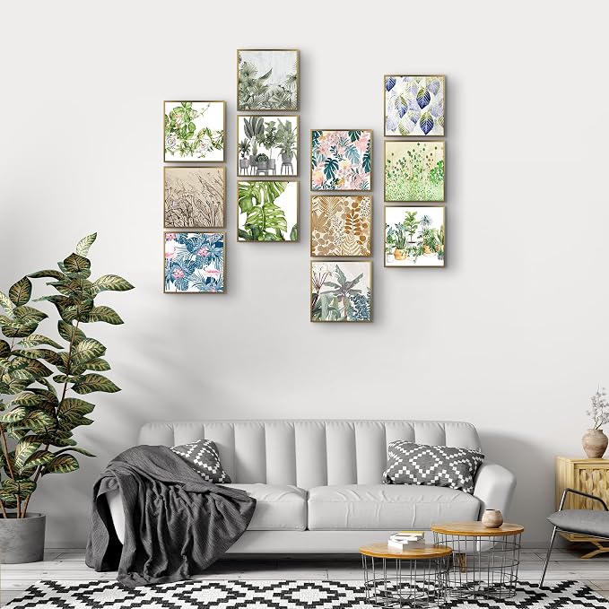 Frametory 12 Pack 12x12 Aluminum Frame with Mat for 8x8 Photo, Bronze