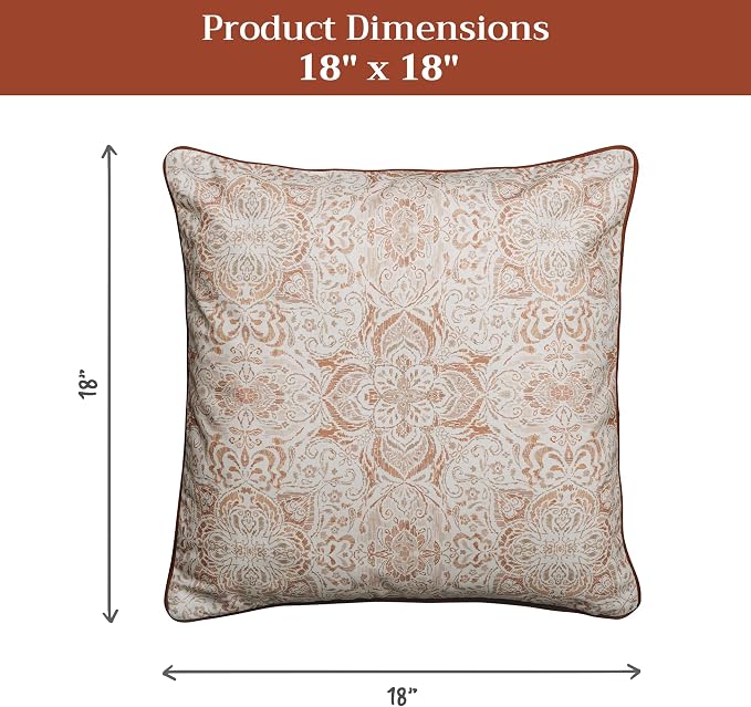 Maison d' Hermine Throw Pillow Covers 100% Cotton (18" x 18" - Pack of 1)