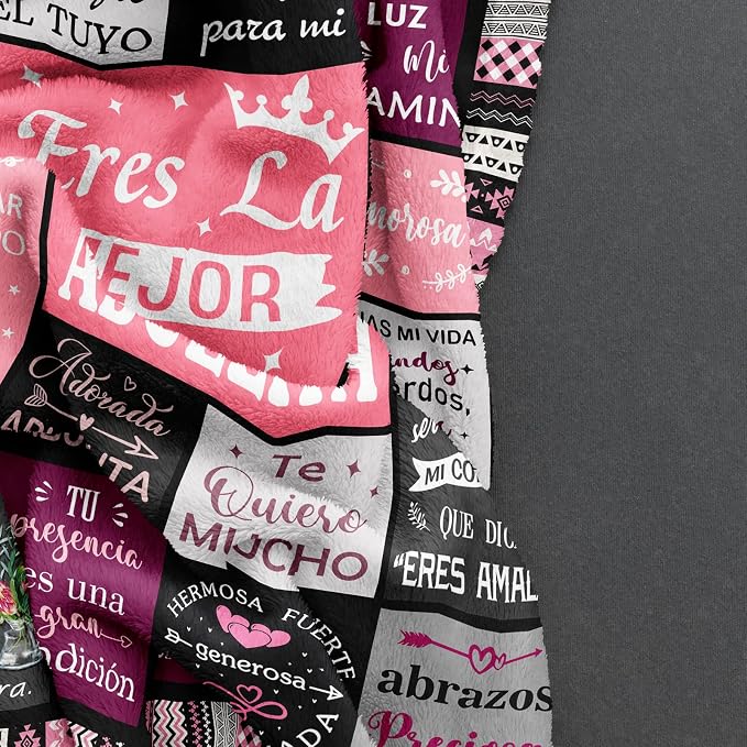 Ruvinzo Grandma Gifts in Spanish, Mothers Day Birthday Gifts for Grandma, Abuela Gifts, Regalos para Abuela, Grandmother Gifts, Abuelita Blanket 50" x 60"